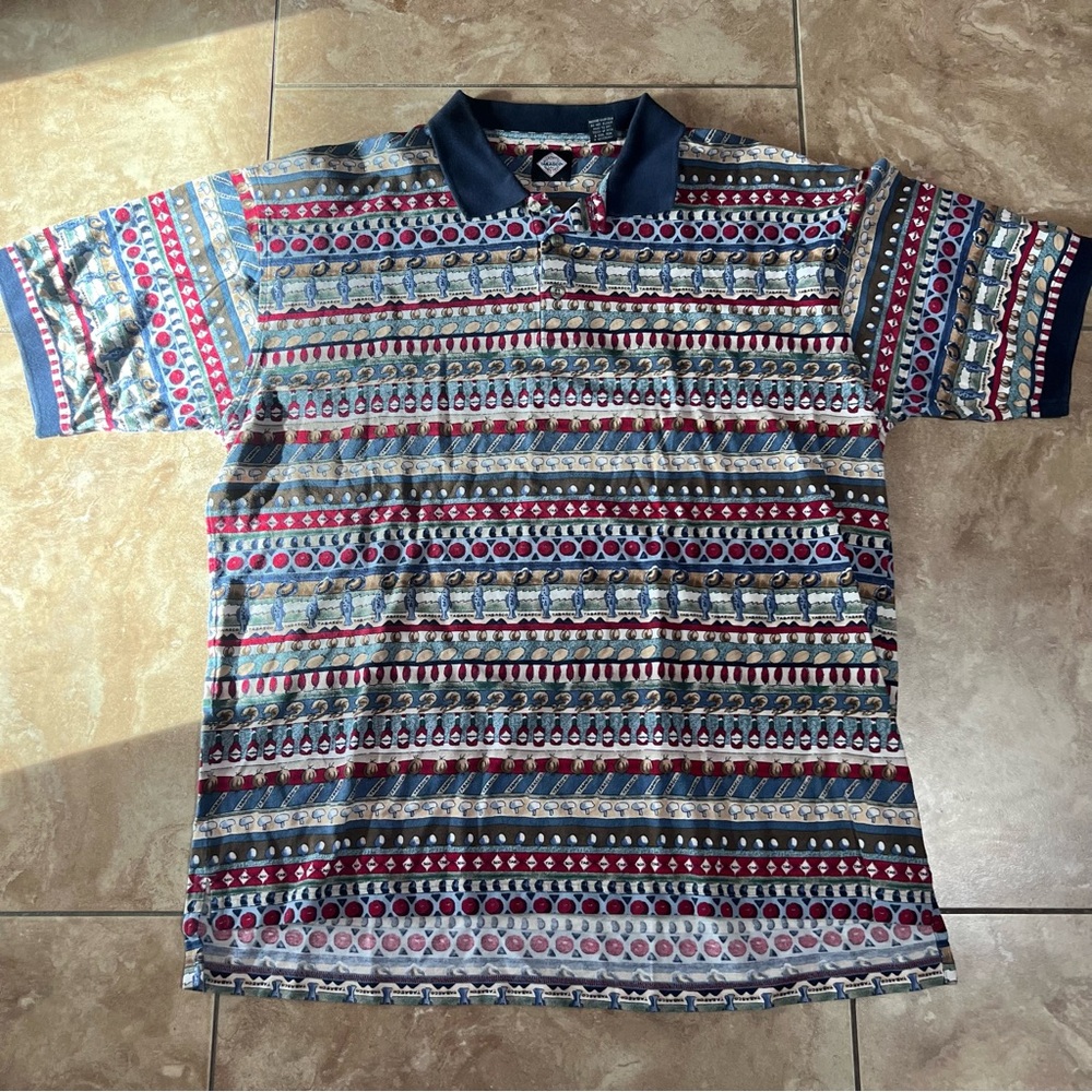Tabasco Mcilhenny Co. Sportswear Polo. Size XL. Ingredient All Over Print